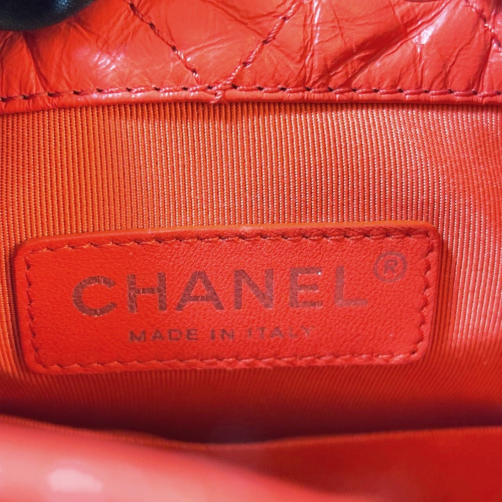 Chanel Red Quilted Leather Bucket Backpack - Picture 7 of 12